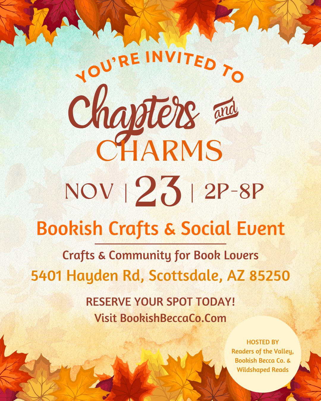Chapters and Charms Bookish Meet Up