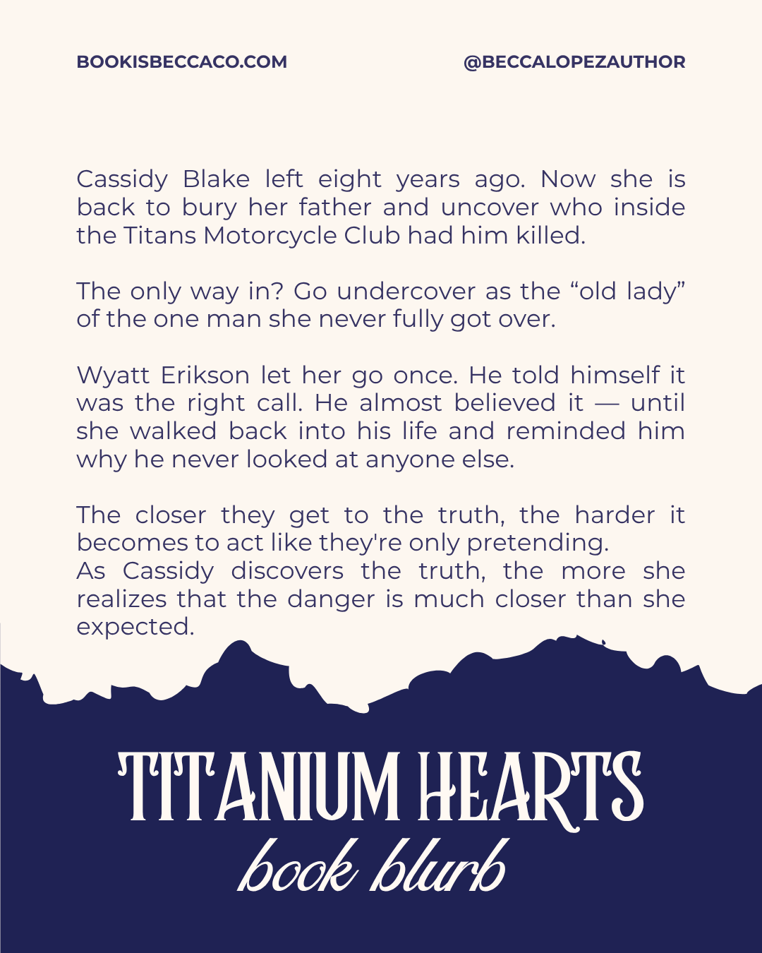 Hand Signed Copy of Titanium Hearts by Becca Lopez