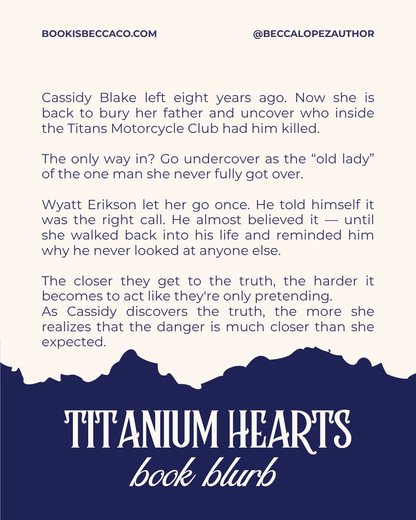 Hand Signed Copy of Titanium Hearts by Becca Lopez